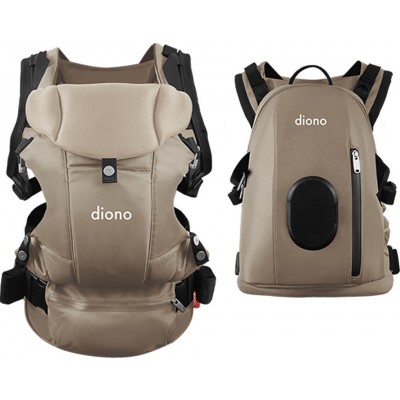 Diono Carus Complete 4-in-1 Baby Carrier + Detachable Backpack - Sand
