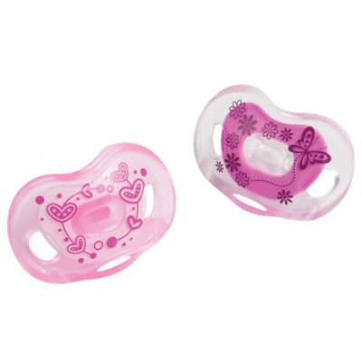 Summer Infant Bliss Orthodontic Pacifier 2-Pack 6+M (Pink)