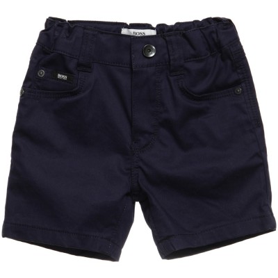 BOSS Boys Navy Blue Shorts