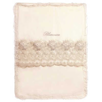 MISS BLUMARINE Baby Girls Ivory Blanket with Gold Tulle (88cm)