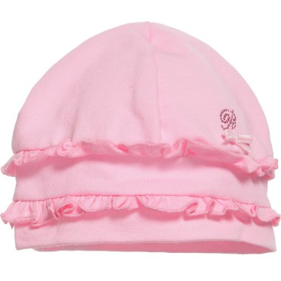 MISS BLUMARINE Baby Girls Pink Cotton Hat
