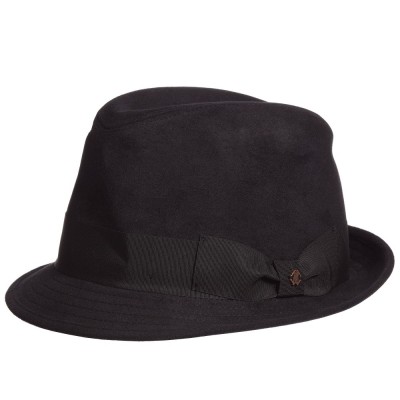 ROBERTO CAVALLI Boys Black Cotton Trilby Hat
