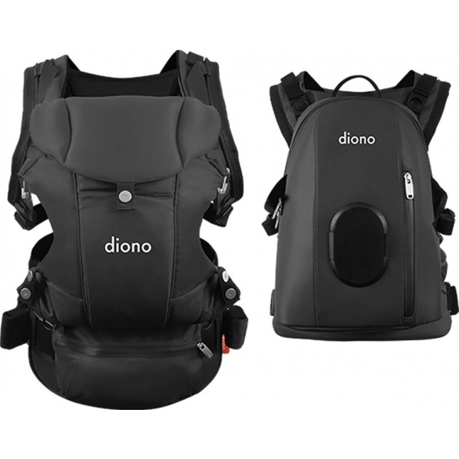 Diono Carus Complete 4-in-1 Baby Carrier + Detachable Backpack - Grey Dark