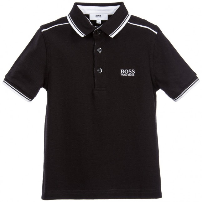 BOSS Boys Cotton Pique Polo Shirt