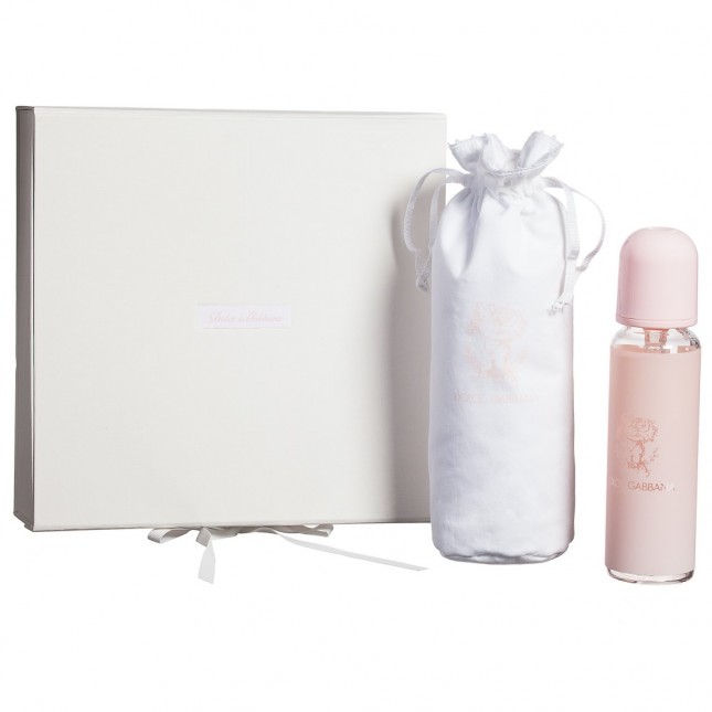 DOLCE & GABBANA Baby Girls Pink Glass Bottle & Bag Gift Set