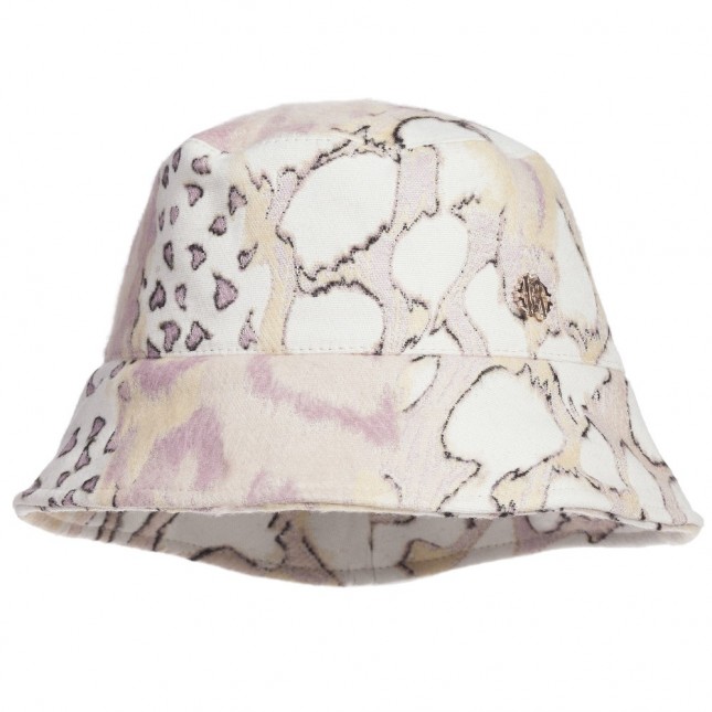 ROBERTO CAVALLI Girls Purple Leopard Print Hat