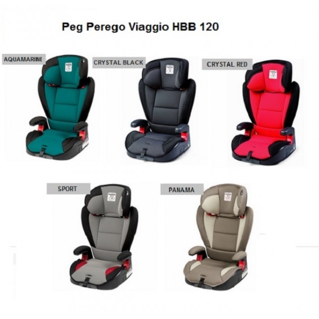 Peg Perego HBB 120 High Back Booster Car Seat 5 COLORS