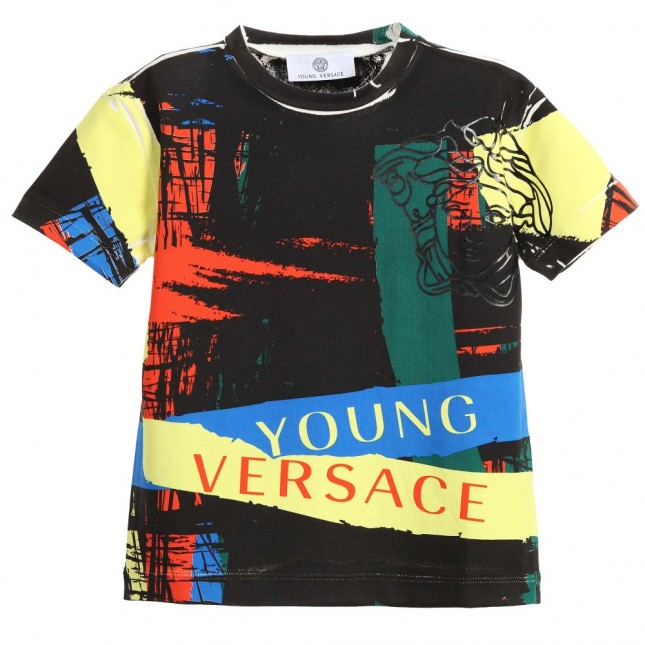 YOUNG VERSACE Boys Multicoloured Print T-Shirt
