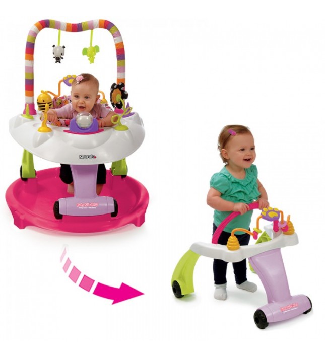 Kolcraft Baby Sit & Step® 2-in-1 Pink Activity Center
