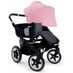 Bugaboo Donkey Mono Stroller, Extendable Canopy in All Black/Soft Pink 
