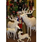 Hansa Toys White Deer Lying 25.6"