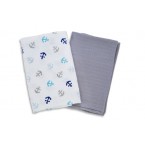 Summer Infant  SwaddleMe® Muslin Blankets 2-PK - Anchors 