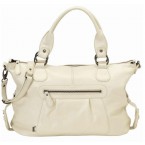 OiOi Ivory Leather Slouch Tote Diaper Bag 