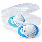 Chicco Hard Shield Orthodontic Pacifiers - Blue - 4M+