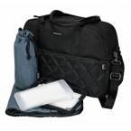 OiOi Black Quilted Carry All Diaper Bag