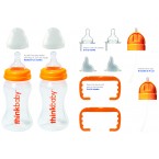 Thinkbaby All_In_One - (2 x 9oz, 2xStageA, 2xStageB, 2 handles, 2 spouts, 2 thinkster tops, 2 travel caps)