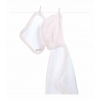 Little Giraffe Splash & Dry Chenille Towel & Washcloth Set in Pink