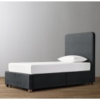 Parker Upholstered Storage Bed-Perennials Classic Linen Weave