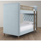 Chesterfield Upholstered Bunk Bed- Belgian Linen