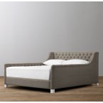 RH-Devyn Tufted Upholstered bed  -  Army Duck 