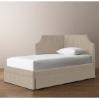 RH-Rylan Upholstered Corner Bed- Perennials Linen Weave Stripe