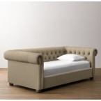Chesterfield Upholstered Daybed-Army Duck