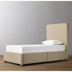 Parker Upholstered Storage Bed- Army Duck