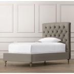 RH-Chesterfield Upholstered Bed-Army Duck