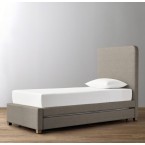 RH-Parker Upholstered Bed With Trundle-Army Duck