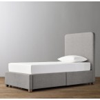 RH-Parker Upholstered Storage Bed-Belgian Linen