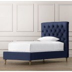 RH-Chesterfield Upholstered Bed-Army Duck