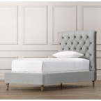 Chesterfield Upholstered Bed-Belgian Linen