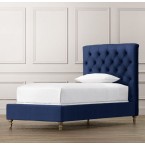 Chesterfield Upholstered Bed-Perennials Textured Linen Solid