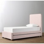 RH-Parker Upholstered Bed With Trundle-Belgian Linen