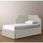 Rylan Upholstered Corner Bed- Perennials Textured Linen Weave