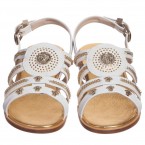 YOUNG VERSACE Girls  Leather Strappy Sandals