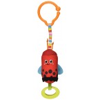 Tiny Love Friend Wind Chime Clip on Toy, Ladybug