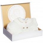 YOUNG VERSACE Ivory Babygrow & Hat Gift Set