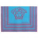 YOUNG VERSACE Turquoise & Pink Cotton 'Medusa' Blanket (80cm)