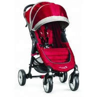 2015 Baby Jogger City Mini 4-Wheel Stroller in Crimson/Gray