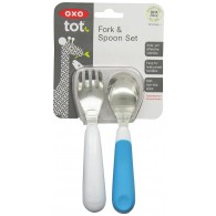 OXO Tot Fork & Spoon Set in Aqua