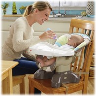 Fisher Price SpaceSaver High Chair – Green Stripes