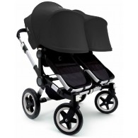  Bugaboo Donkey Twin Stroller, Extendable Canopy in Black