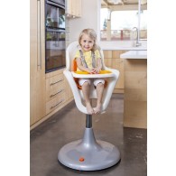 Boon Flair Pedestal Highchair in Coconut/Tangerine
