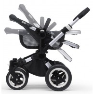 Bugaboo Donkey Mono Stroller, Extendable Canopy in All Black/Off White 