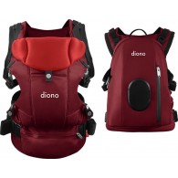 Diono Carus Complete 4-in-1 Baby Carrier + Detachable Backpack - Red