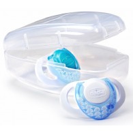 Chicco Hard Shield Orthodontic Pacifiers - Blue - 0M+