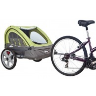 Instep Sierra Double Bicycle Trailer - Green/Gray/Black