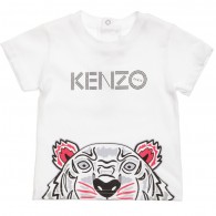 KENZO Unisex Baby White Tiger T-Shirt