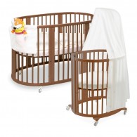Stokke Sleepi System 1 Bassinet and Crib Set in Walnut